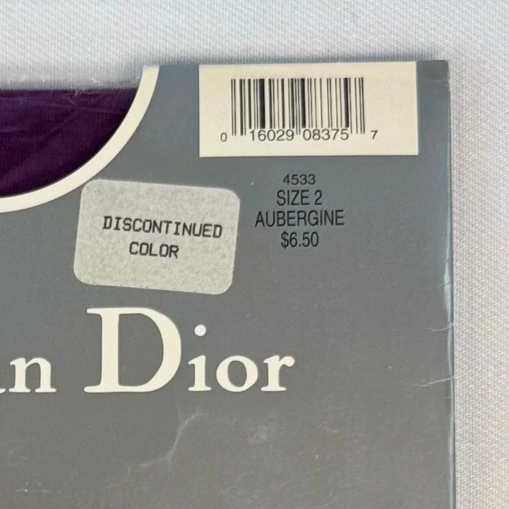 New Purple Christian Dior Diorissimo Ultra Sheer Pantyhose Aubergine Size 2
